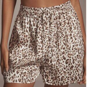 Anthropologie Maeve Printed Silky Shorts in Animal Print 3x